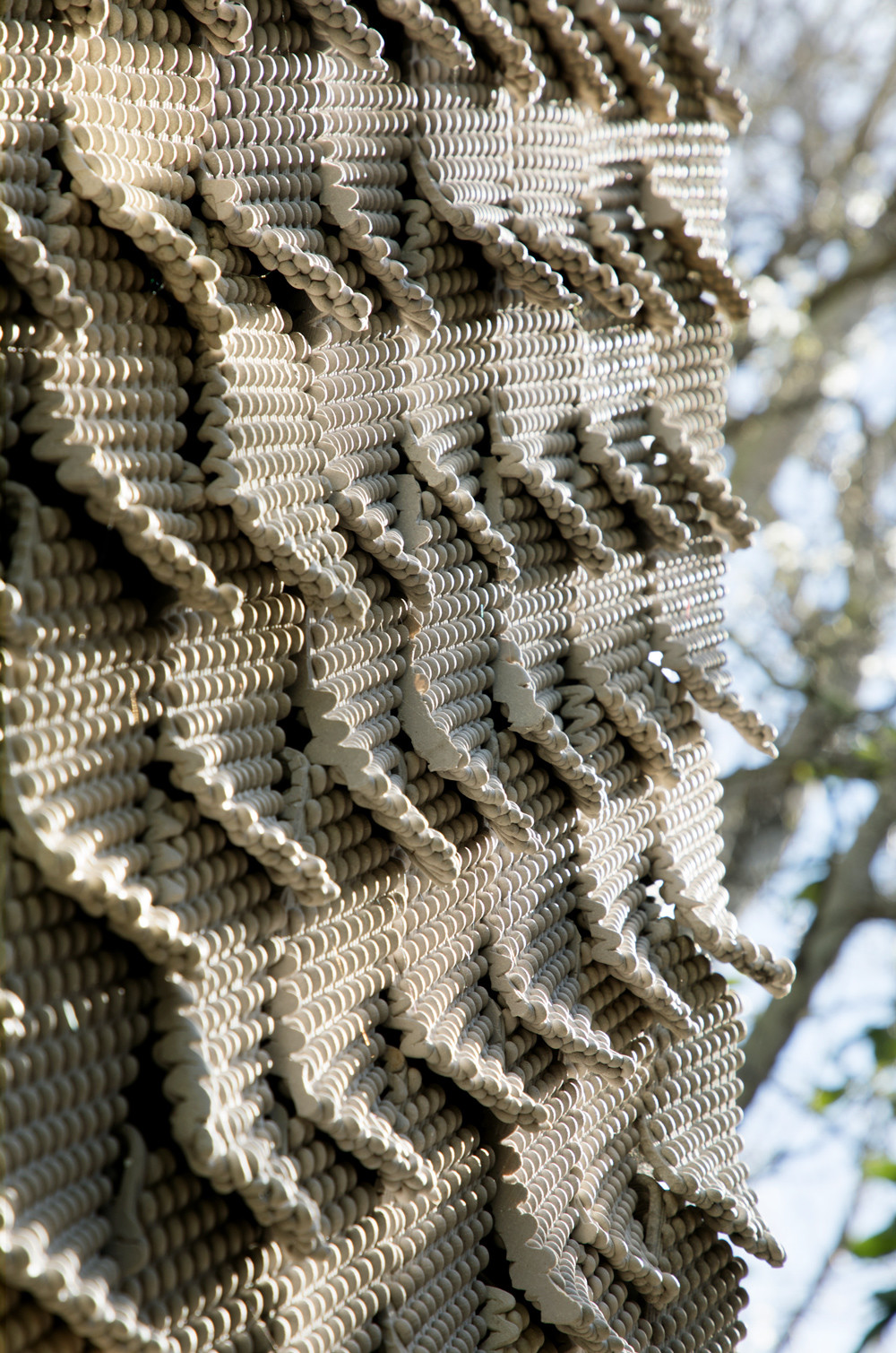 3D Printed ceramic Seed Stitch tiles. Photo: Matthew Millman